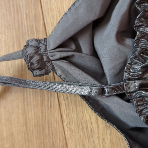 MAX STUDIO Gunmetal BOW TIE Dress LUREX Blend  M - Picture 11 of 12